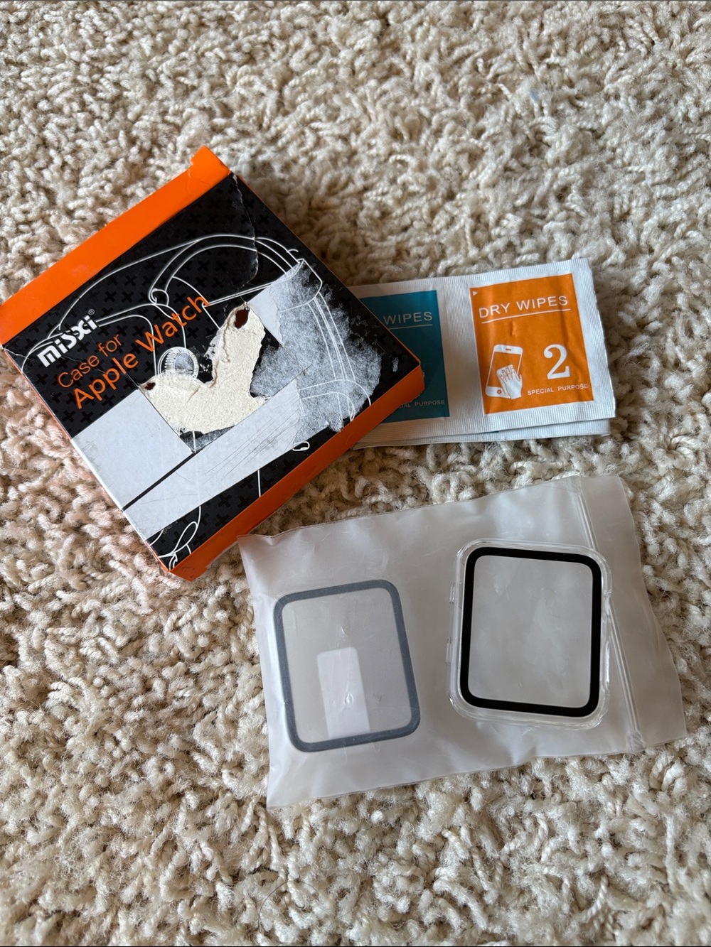 Apple Watch Screen Protector Frame Set - Black & Orange Accents
